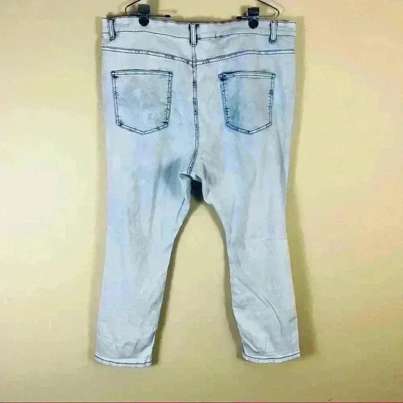 Venus Super Acid Wash Distressed Stretch High Waist Skinny Jegging Jeans Size 24 - Picture 7 of 13